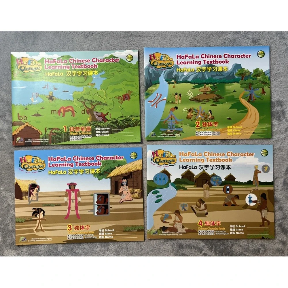 Hanban HaFaLa Chinese Character Learning Textbooks Workbooks 1-8 Children's